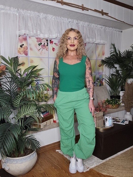 Love Tree Pants - Green Joggers